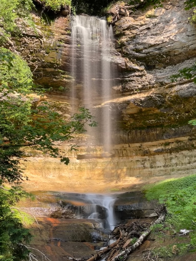 I took this picture in Munising, Michigan (it's Munising Falls).  I used long exposure to blur the water.  Waterfalls are some of my favorites.  Just like a series, a waterfall has a lot of individual parts working together, so I thought it was the perfect representation.  